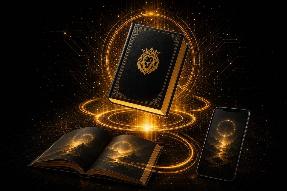 Livro premium da Rugido conectado a uma experiência digital